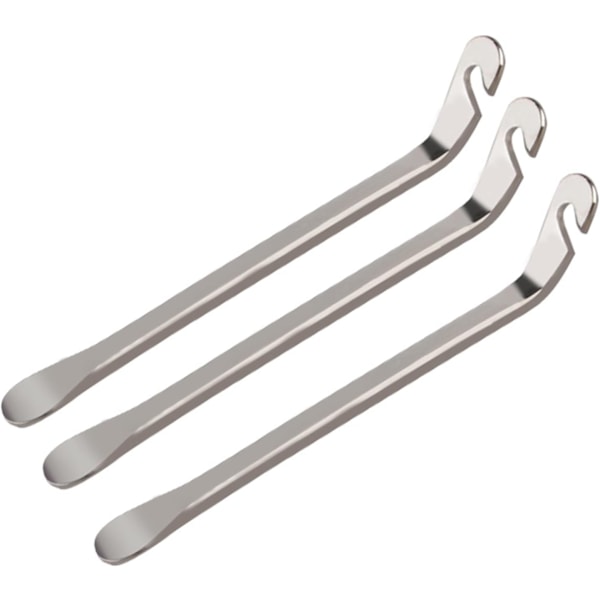 3 Pak Dækhevnere Dæk Spoon Jern Skift Værktøj til Reparation Cykel Slange Premium Hærdet Rustfrit Stål Hevnere til Reparation Cykel