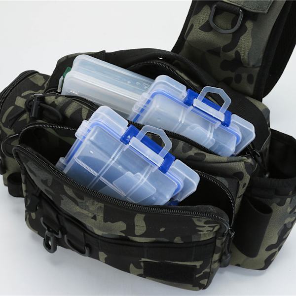 Sling Fiskeutstyrveske for Menn og Kvinner, Enkelt Skulder, Crossbody Lomme, Midjepakke, Fiske Lures, Utstyr, Oppbevaring, Fiskeveske