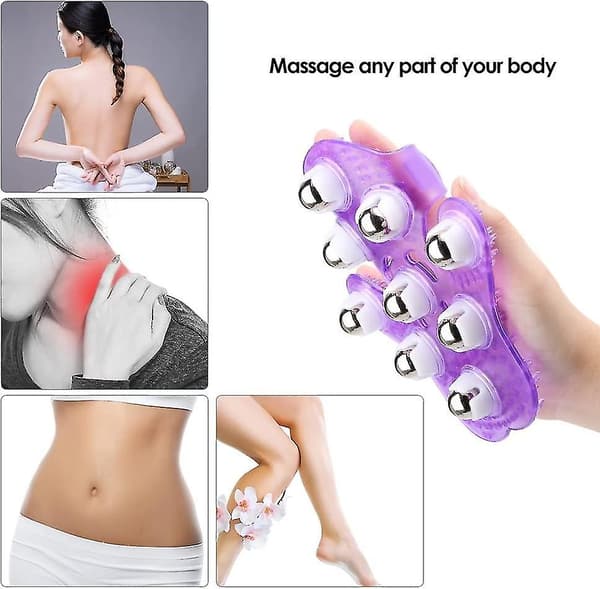 Anself Palmformet massagehandske med 9 360 graders ruller