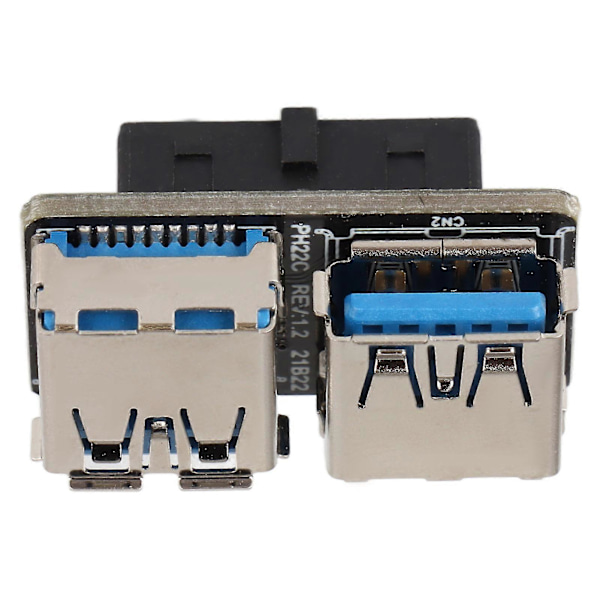 USB-adapter 20-pin til dobbelt USB3.0 USB3.1 med god elektrisk ledningsevne - YM