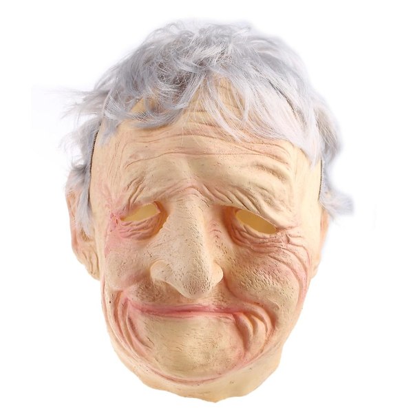 Stil 1Halloween Old Man Latex Mask Røykende Bestemor Bestefar Hodeplagg Stil 1