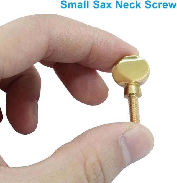 2 stk saksofonhalsskruer, gull strammeskrue musikkinstrument reservedeler for saksofon klarinett