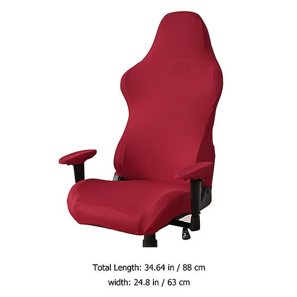 1 Set Gamingstolöverdrag Stretch Datorspelstolöverdrag Armstödsöverdrag Röd 88X63X52CM