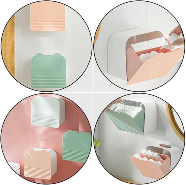 Storage Box with Snap Lid and Conveniently Sealed Lid, Wall-Mounted, Space-Saving, in PS Material