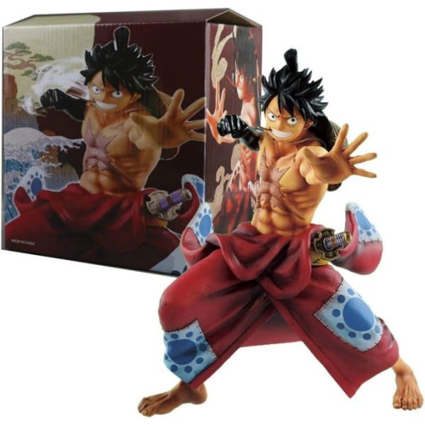 Anime One Piece Figur Luffy Wano Country Monkey D Luffy Action Figur Kimono Luffy Wano Country Armed Color, PVC Collectible Figu