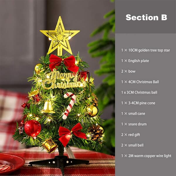 Mini Christmas Tree with Christmas Tree Lights and Wire 2M/2.18
