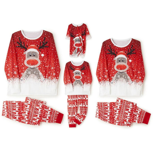 Julpyjamas Familjepresent Långärmad Julpyjamas Set Mamma L