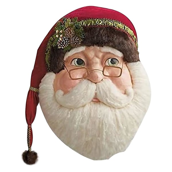 Christmas Party Indoor Outdoor Wooden Hanging Santa Claus Decoration