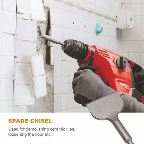 SDS PLUS Tile Chisel, 165 mm x 75 mm High-Quality Expansion Series, Curved Chisel Tile Cutter for Ceramic and Floor Tiles