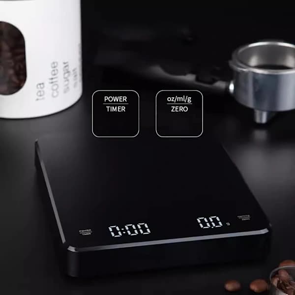 HA-Electronic Coffee Scale with Automatic Timer, Small Kitchen Scale for Home Use and Baking