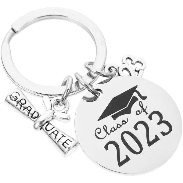 Creative 2023 Nyckelring Graduation Season Nyckelring Rostfritt stål Nyckelhänge 5,3 X 2,5 cm 5.3X2.5CM