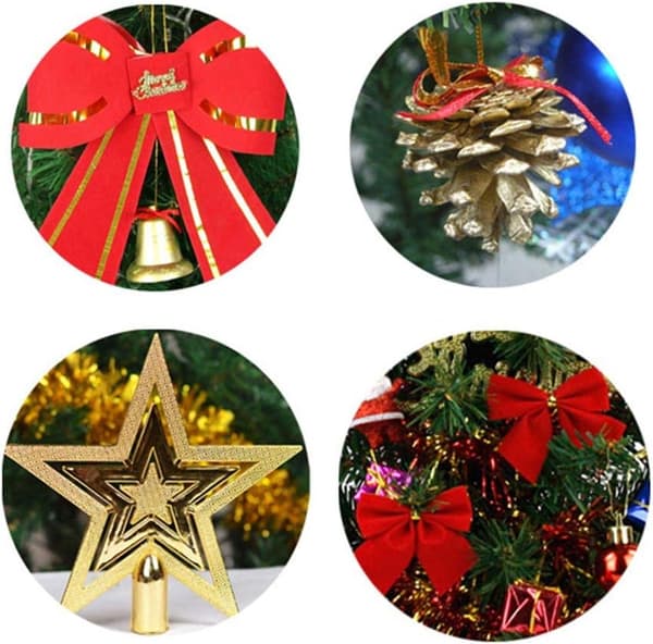 Miniature Christmas Tree with Decorations, Artificial Tabletop Decoration for Christmas