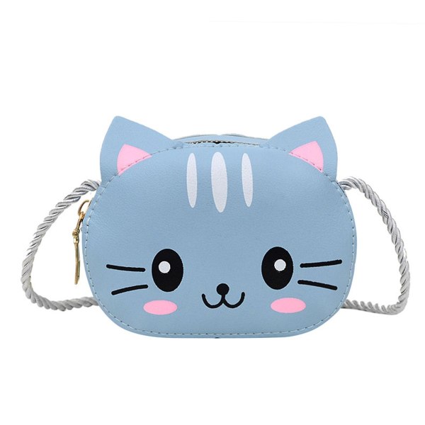 Sød Børne Pengepung Tegneserie Dyr Messenger Taske PU Læder Crossbody Taske Kitten