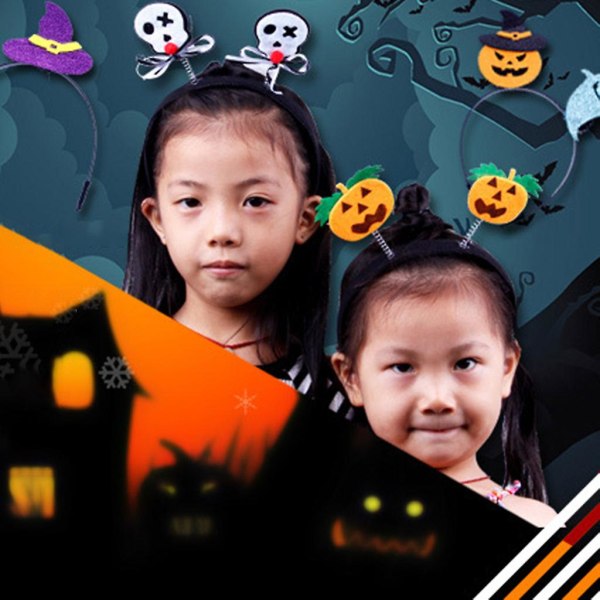 Halloween Pandebånd Halloween Fest Dekoration Tilbehør Pandebånd Skelet Edderkoppespind