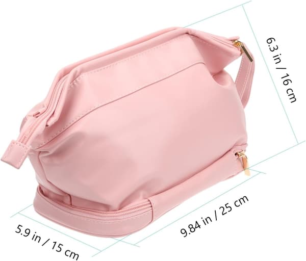 PU-læder makeuptaske, stor kapacitet, toilettaske til kvinder, rejseopbevaring