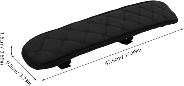 1 Pair 45x10 cm Curved Plush Armrest Pads for Office and Gaming Chairs with Adjustable Straps