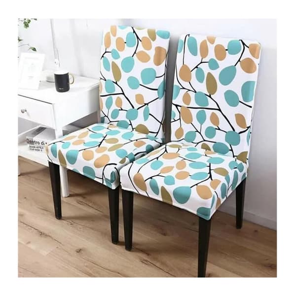 Chair Cover, Dining Chair Cover Super Stretch Spandex Leaf Pattern