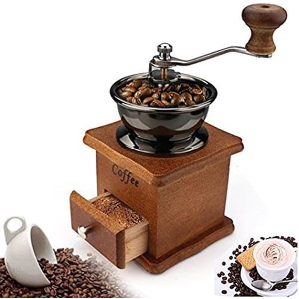 Kahvimylly - Manuaalinen kahvimylly säädettävällä vaihteistolla ja keraamisella kartiomaisella purseella, käsimylly