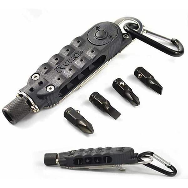 Multifunctional Tool Kit Small EDC Tools Pocket Keychain Screwdriver Travel Outdoor Adjustable
