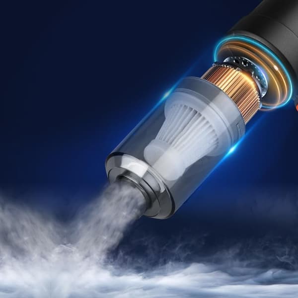 Car Vacuum Cleaner: High Suction, Rechargeable, Mini, Portable Handheld Device—Dual Blow & Suction Function—High-Power Household Dust Remover