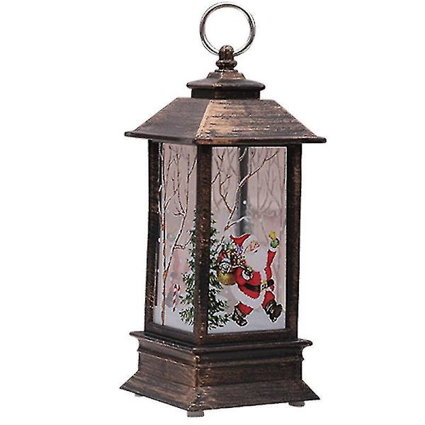 Julepynt Lys Julenissen Og Elg Lys Med Led Te Lys Lanterne Flamme Lampe Ildfrie Lys Lampe Til Jul Fest Dekor 1stk