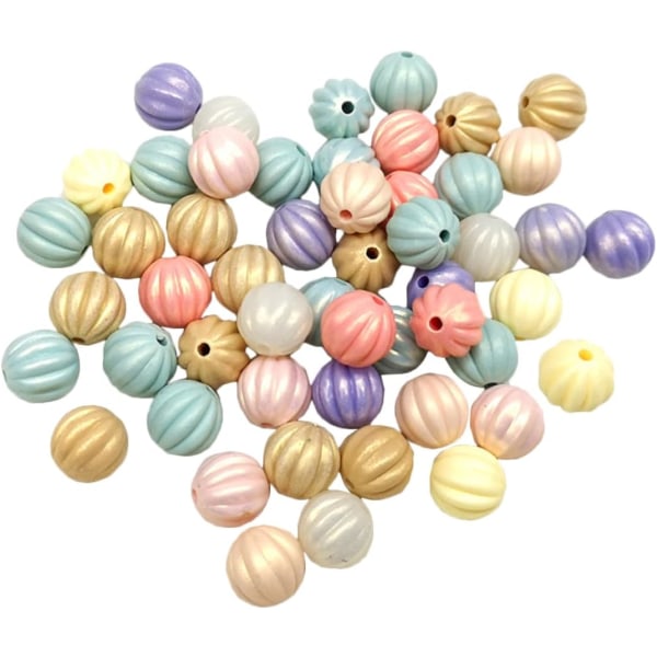 50 st Pumpapärlor Plastpärlor för hantverk Dekorpärlor Akryl Lösa pärlor Dekorerade tillbehör Akrylhalsband H