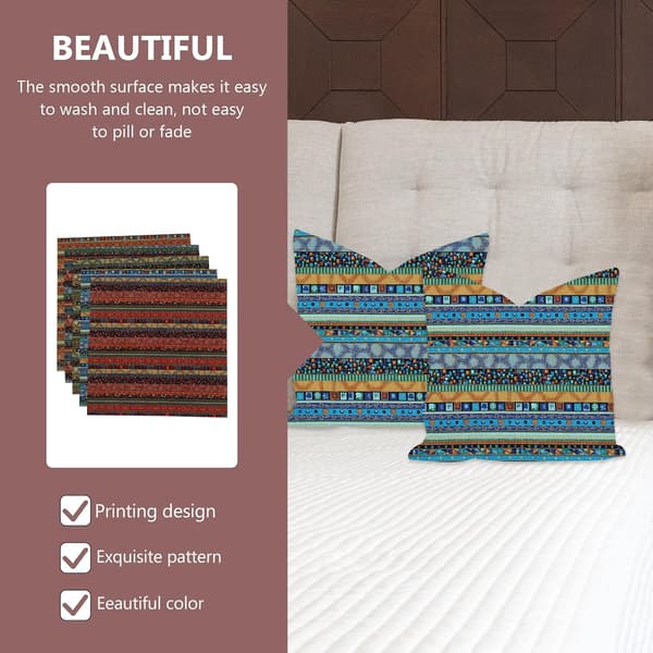 Decorative Ethnic Style Fabric DIY Patchwork Fabric Set for Sewing and Crafts