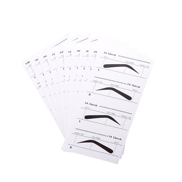 10 st Brow Kit Schablon Ögonbrynsstämpel Schablon Kit Ögonbrynsformningskit Ögonbrynsschabloner