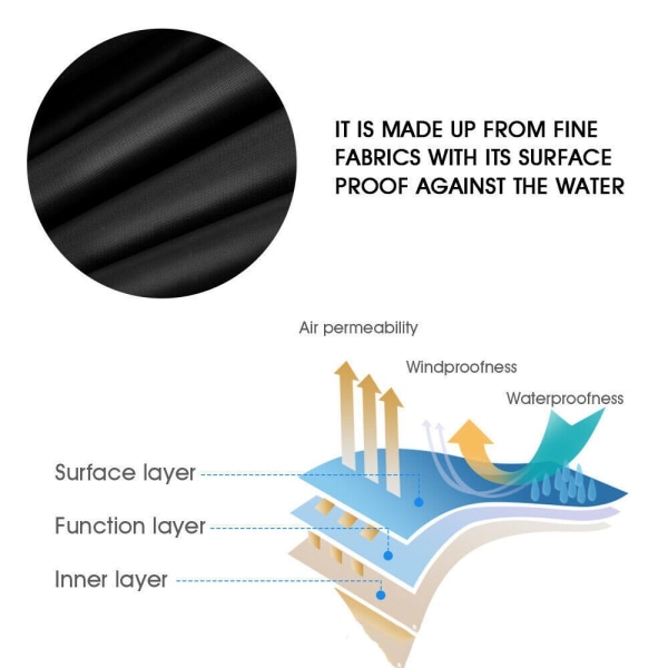 Puutarhapöydän suojakansi, 210D Oxford-kangas, vedenpitävä, UV-suojattu, pölytiivis, sopii olohuoneen sohvalle, tuoleille ja huonekaluille