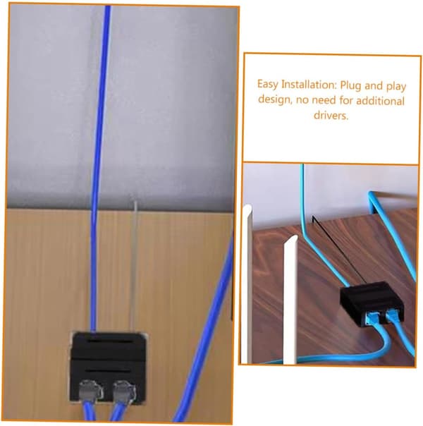 Ergonomisk design Ethernet Splitter Nettverks Splitter Adapter 1 til 2 Splitter