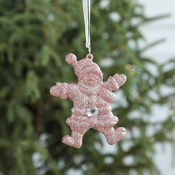Julhängande Plast Snögubbe Ornament Julgran Nyårsgåva Rosa