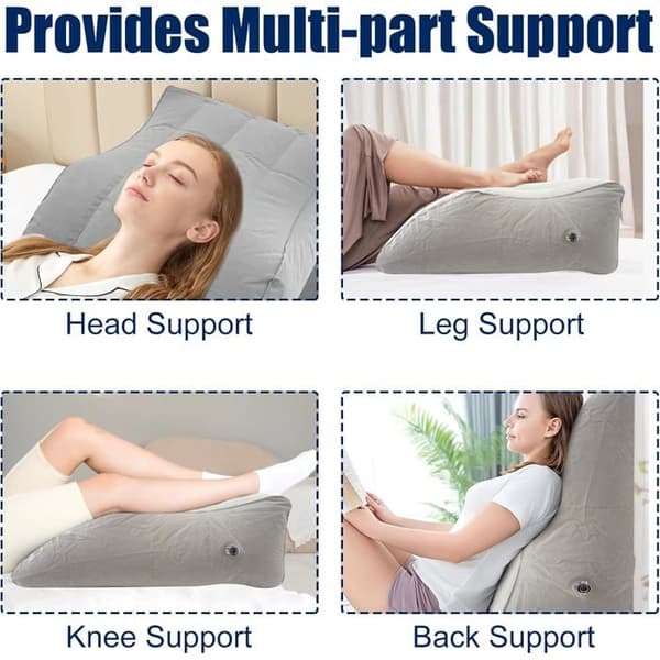 Inflatable Leg Elevation Pillow, Elevated Leg Pillow to Improve Circulation, Portable Leg Elevation Pillow for Bed