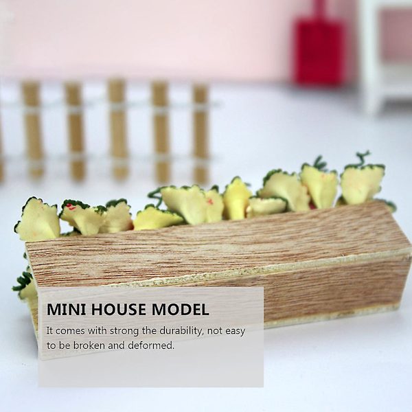 Miniatyr Dekoration Miniatur Blomster Mini Hus Tilbehør Ornamenter Hjem DecorBeige8.1X3.5CM Beige 8.1X3.5CM
