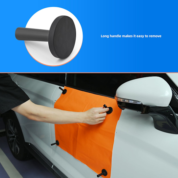 Vinyl-kalvomagneetit autoille, musta magneettipidike ikkunakalvon työkalu kyltti- ja autokalvoille - 2 kpl pakkaus