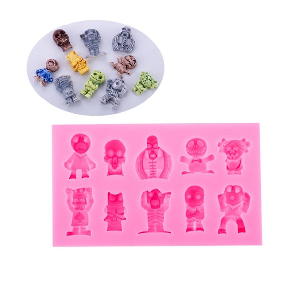 PinkHalloween Serie Silikon Blød Madsikker Form Ler Harpiks Keramik Slik Pink