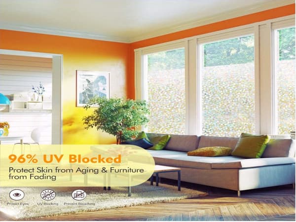 45 * 200cm 3D laser dot electrostatic glass film self-adhesive fr