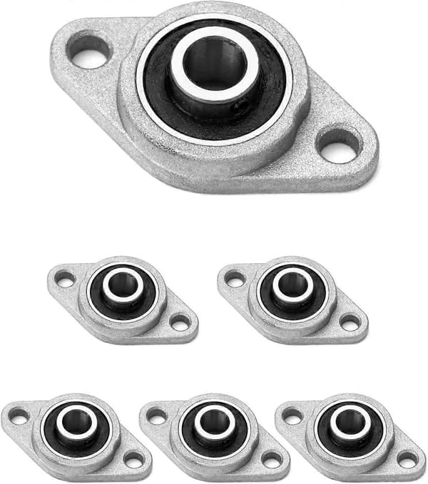 6 stk KFL08 Flenselager, 8 mm lager, sinklegering, for 3D-skriver