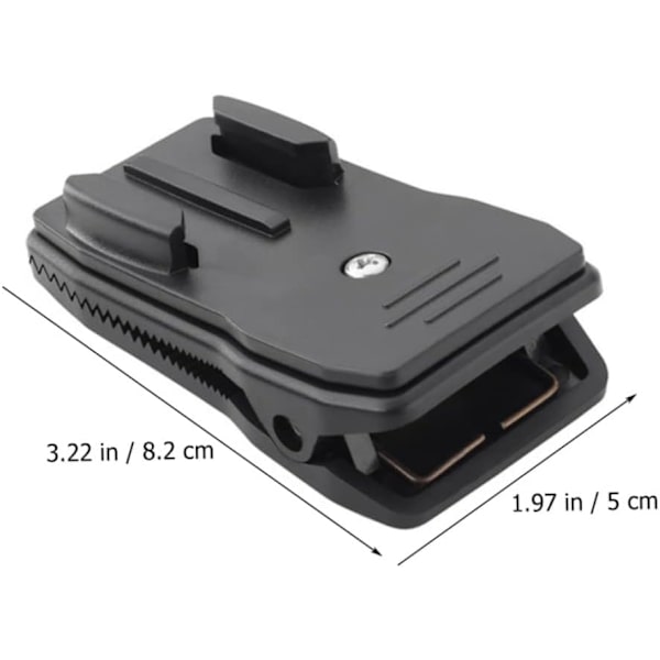 360° Rotating Camera Clip for Backpack Action Camera Shoulder Strap Strong Clamp for Hiking