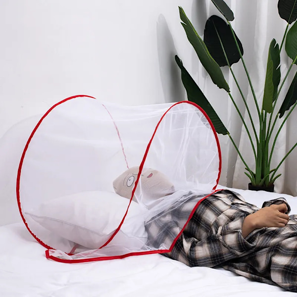 Myggnät Tält, Vikbart Design med Nätbotten för , Lätt att Installera Lämplig för Sovrum och Utomhusresa