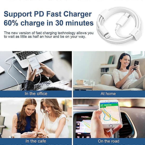 2-pack iPhone Charging Cable Fast Charging Compatible with iPhone14/14 Pro/14 Pro Max/13/13pro/12/12 Pro/12 Pro Max 2 meters