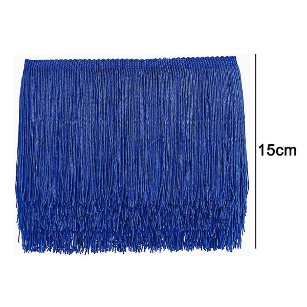 10m Ompeletta-reunustrimmi - Reunustrimmi 15cm/10cm Leveys Häämekkoihin, Lamppunvarjostimiin, Koristeluun, Kuninkaallinen Sininen 15cm Royal Blue 15cm