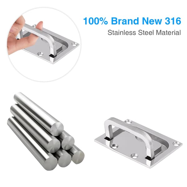 Flush Hatch Handle, Flat Loop Handle, Built-in Door Handle, Lift Handle for Yacht Cabinet
