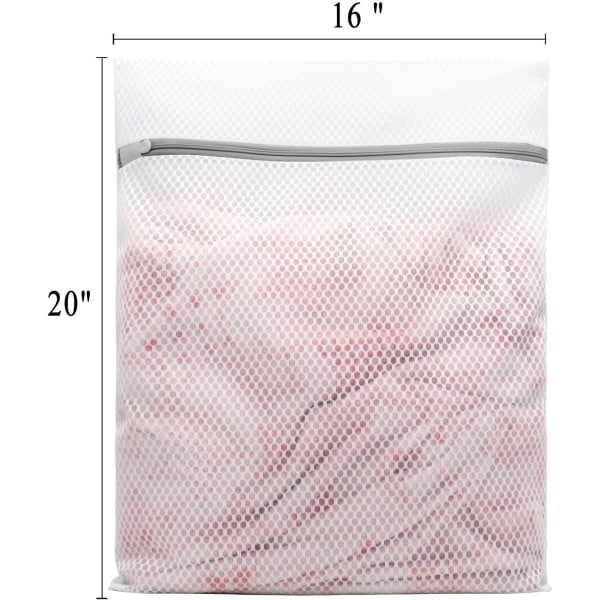 3 stk Holdbare Honningkake-nett Vaskesekker for Delikate 16 x 20 Tommer (3 Store) Holdbare Honningkake-nett Vaskesekker