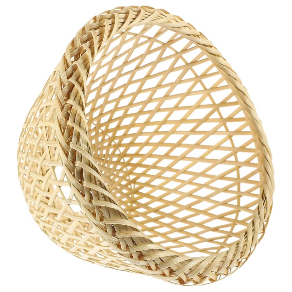 Utsökt handvävt cover dekorativt bambuvävande hantverkslampskärmKhaki17x17x13 Khaki 17x17x13