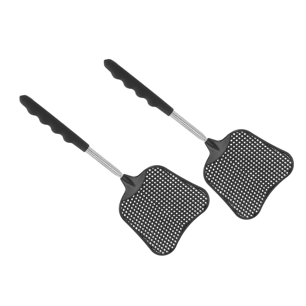 Mygg- och flugsmällare i plast med utdragbart rostfritt stålstång (4-pack)