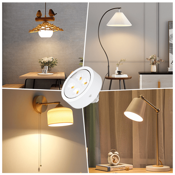 E26/E27 Rechargeable Light Bulb with Remote Control White 1 8.5x8.5x7.4 cm