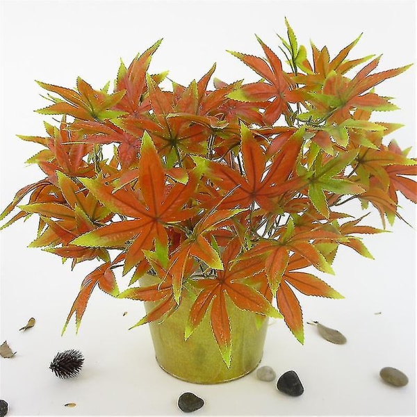 Kunstig Ahornblad Ahornblad En Buket Lilla Ahornblad Buket Realistisk Simulering Ahornblad Planter