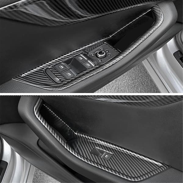 For A4L/A5 2017-2022 Innvendig Dørvindusbryter Knapp Armlene Panel Deksel Klistremerke Trim