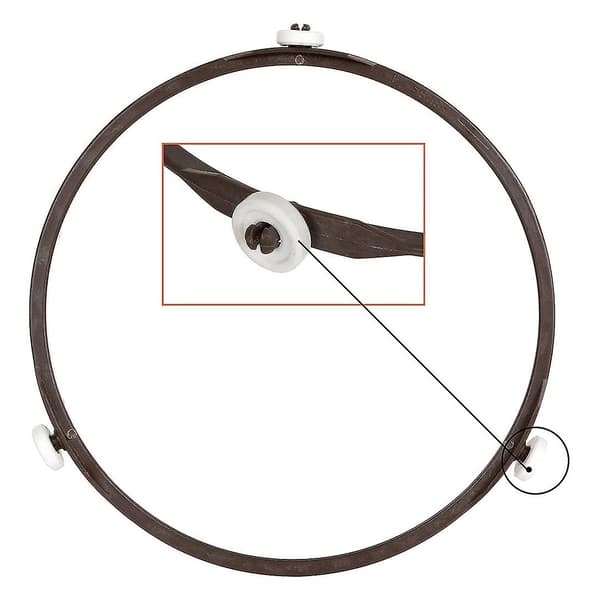 Universal glasplade Holdbar glasplatform, rund tallerkenovertræk erstatning 24,5 cm