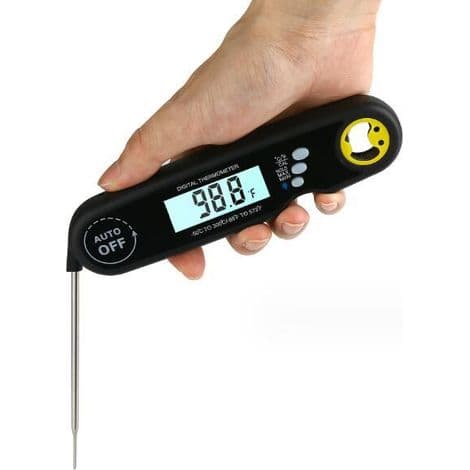 Vikbar och vattentät mattermometer
